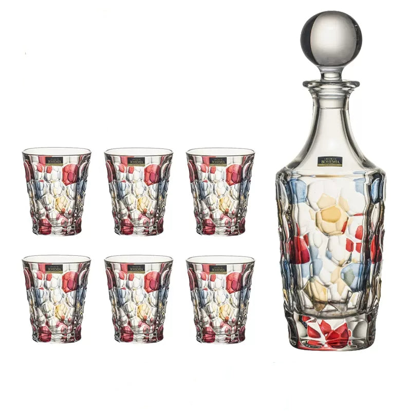 Crystal Whisky Decanter Set – Bohemia Radiant Spectrum Bohemian Glass