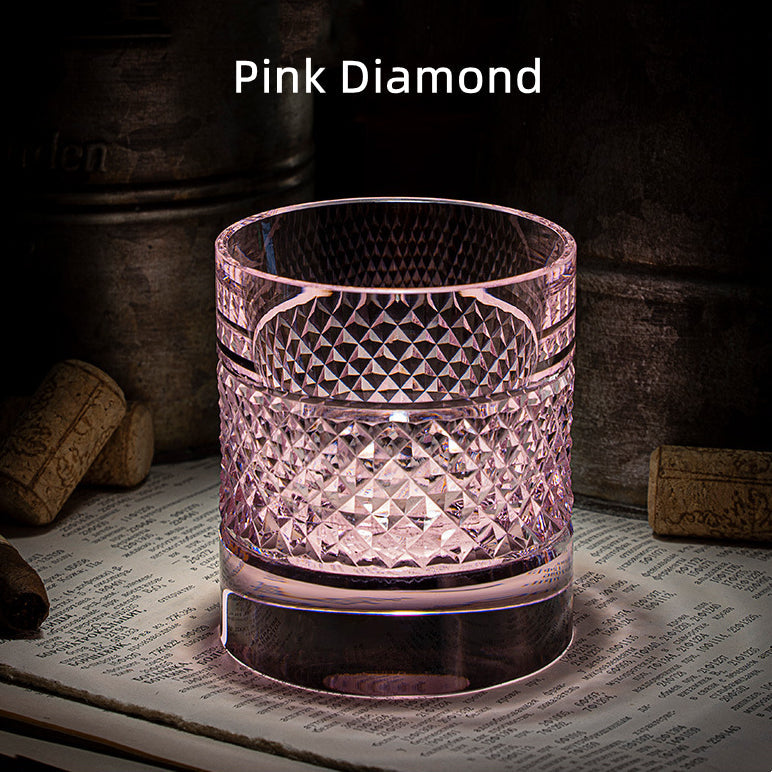 Whiskey Glass Edo Kiriko Diamond Cut – Hand-Cut Japanese Tumbler with Wooden Box | 7 Colors