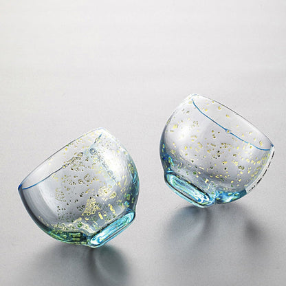 Sake Set Gold Foil Starlight | Handcrafted Japanese Glass