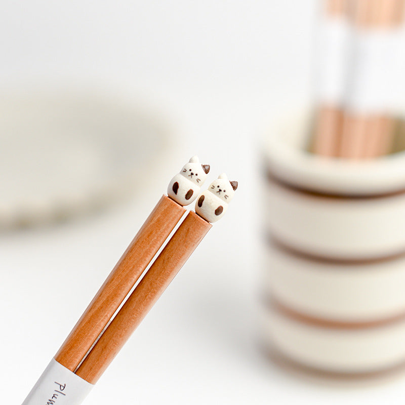 Kids Chopsticks Wooden Animal Sculpture | Shiba Bunny Bear