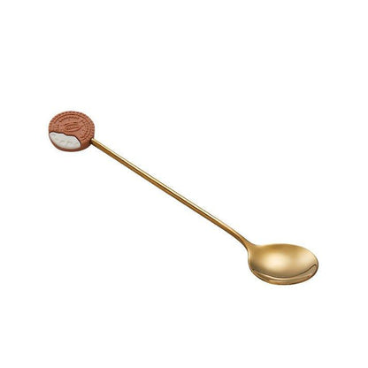 Coffee Stirrer Set Gold Stainless Steel Themed Holiday Barware