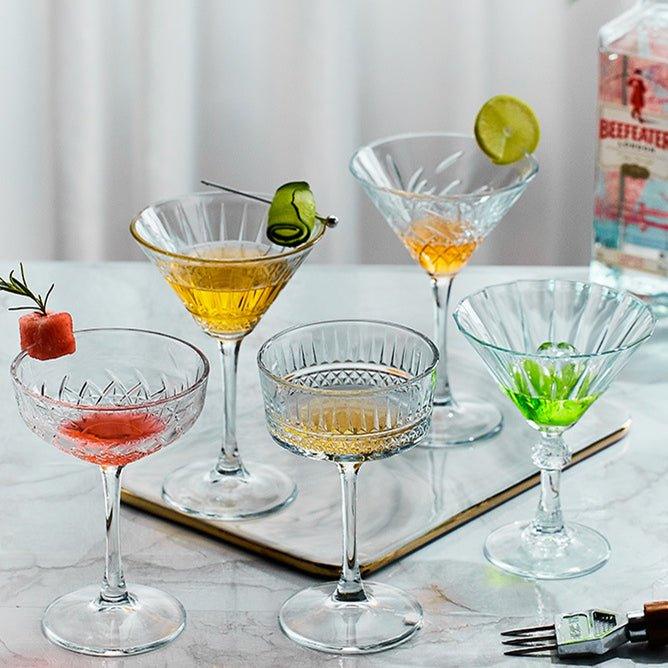 Martini Glasses Set of 2 – Patterned Cocktail Glassware