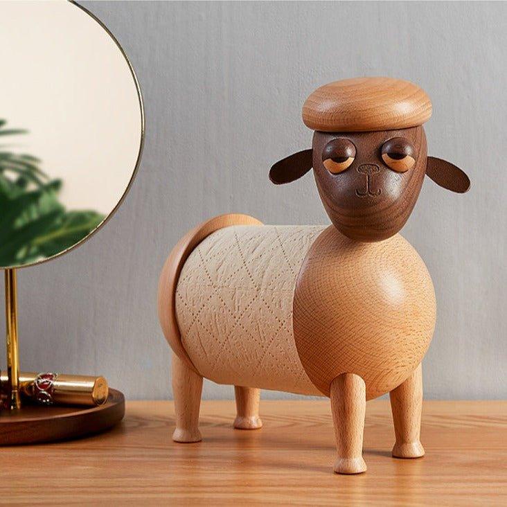 Toilet Paper Holder Wood Animal Shape Adjustable Handcrafted