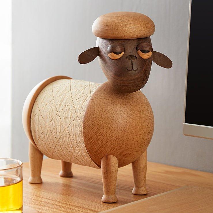 Toilet Paper Holder Wood Animal Shape Adjustable Handcrafted