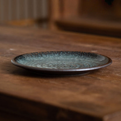 Ceramic Deep Plate – Mino Ware Wabi Sabi Spiral Glaze