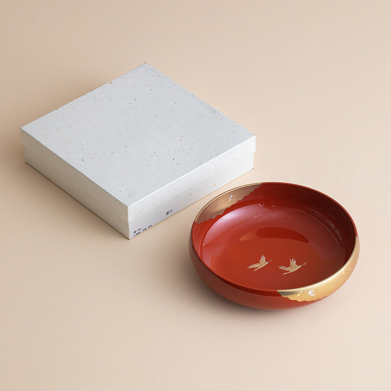 Japanese Lacquer Bowl | Crane Yamanaka Shikki Handcrafted Resin Bowl