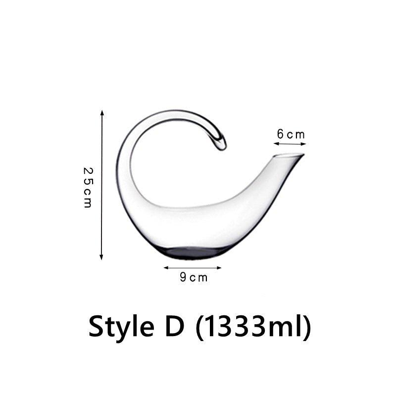 Wine Decanter Glass Aerating Decanter Abstract Design Modern Tabletop Carafe for Red Wine