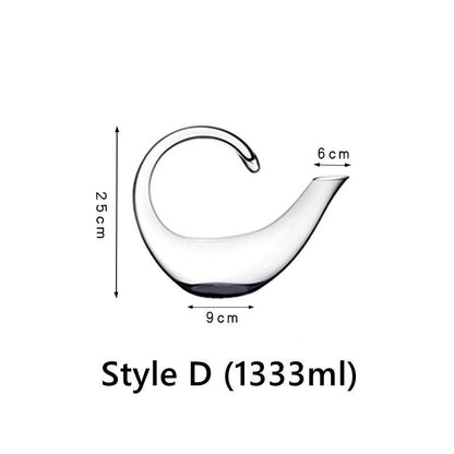 Wine Decanter Glass Aerating Decanter Abstract Design Modern Tabletop Carafe for Red Wine