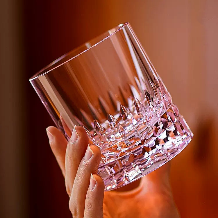 Whisky Glass Edo Kiriko Crystal Royale – Hand-Cut Japanese Tumbler with Wooden Box | Crystal, Sakura & Emerald