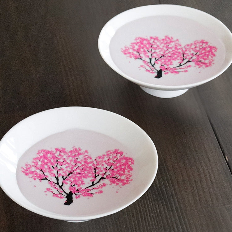 Sake Cup Set – Mino Ware Color-Changing Sakura Ceramic