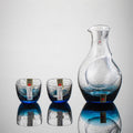 Cold Sake Set Japanese Gold Foil Glass – Hoshi Nagare Starlit Night