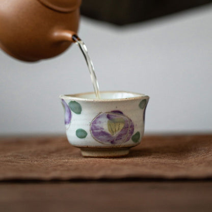Japanese Tea Cup Set of 5 – Mino Ware Haru-no-Sato Ceramic