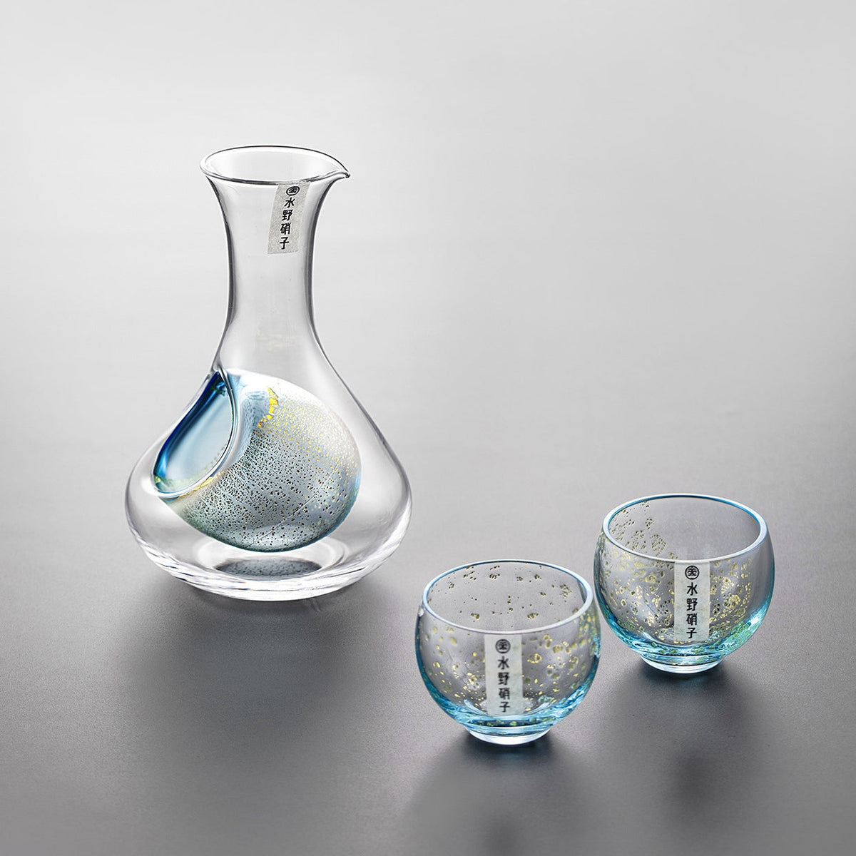 Sake Set Gold Foil Starlight | Handcrafted Japanese Glass