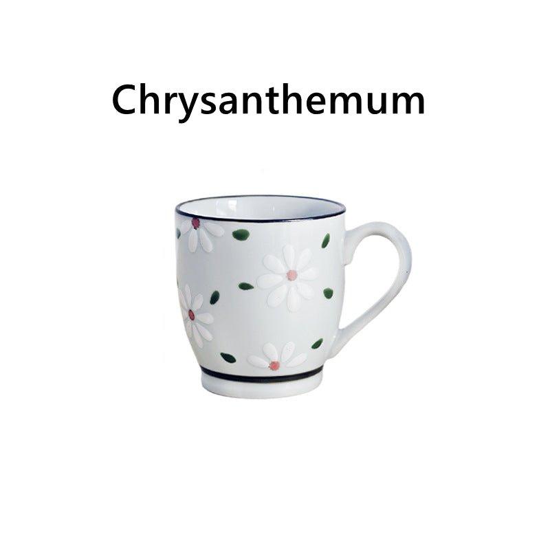 Tea Cup | Japanese Hand-Painted Ceramic Glazed Nature Design Teacup