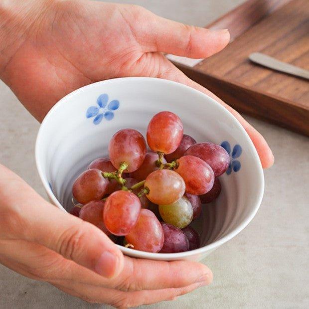 Ceramic Conical Bowl Arita Ware Japanese Handcrafted Gradient Ombre Serving and Decorative Bowl