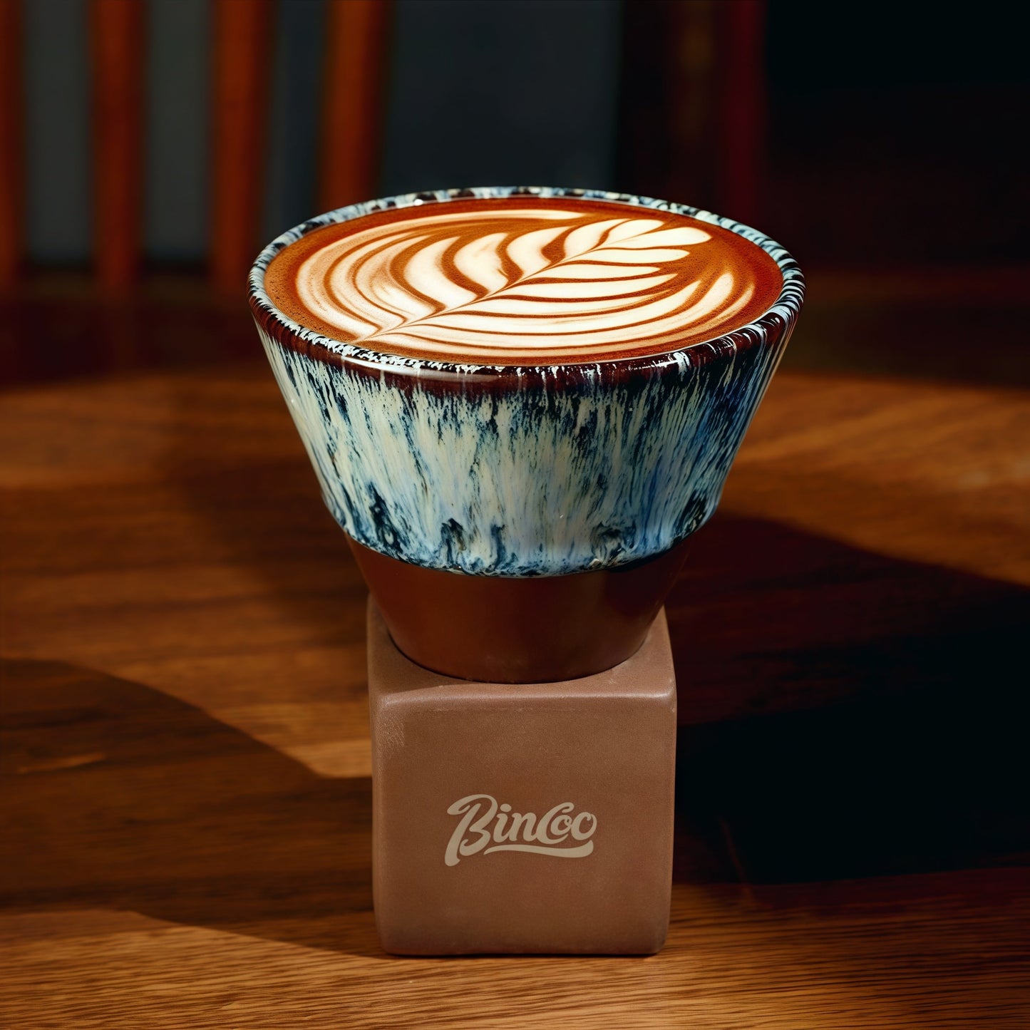 Ceramic Coffee Cup with Stand – Artisan Glaze Cone Mug