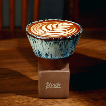 Ceramic Coffee Cup with Stand – Artisan Glaze Cone Mug