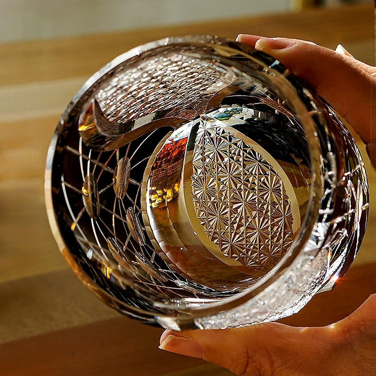 Crystal Whiskey Glass Night Jewel | Edo Kiriko Handcrafted Barware