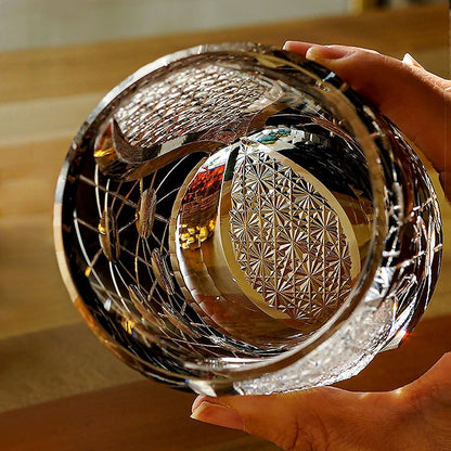 Crystal Whiskey Glass Night Jewel | Edo Kiriko Handcrafted Barware