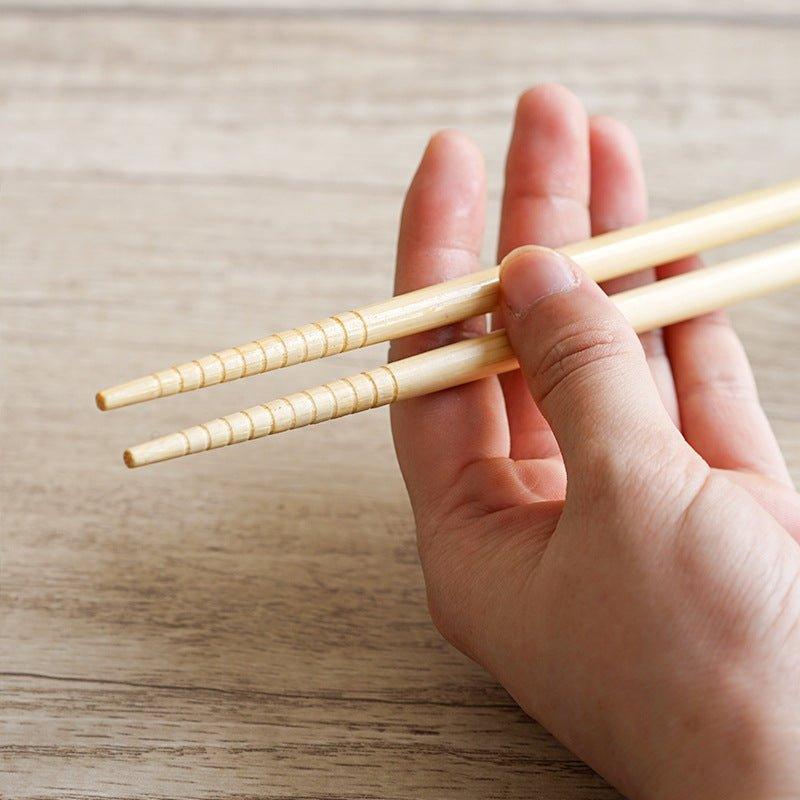 Bamboo Cooking Chopsticks Extended Bear Cartoon Anti-Slip Dual Set