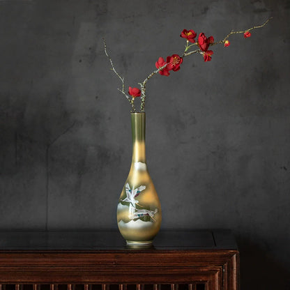 Japanese Ceramic Vase – Kutaniyaki Cloud Landscape Collection