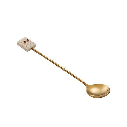 Coffee Stirrer Set Gold Stainless Steel Themed Holiday Barware