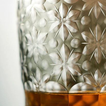Whiskey Glass Royal Blossom Sakura | Edo Kiriko Handcrafted Crystal