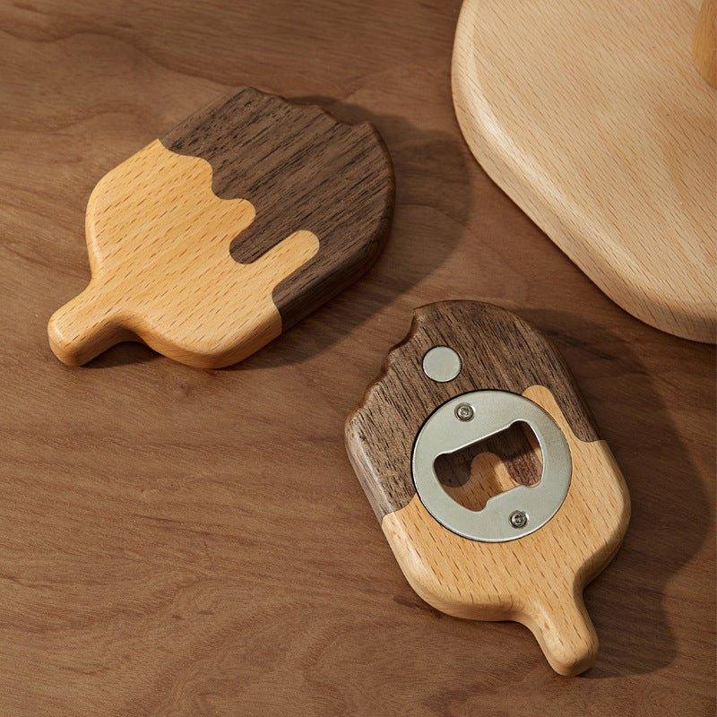Wooden Bottle Opener – Popsicle Shape Handcrafted Bar Tool