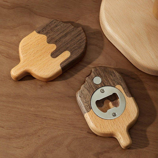 Wooden Bottle Opener – Popsicle Shape Handcrafted Bar Tool