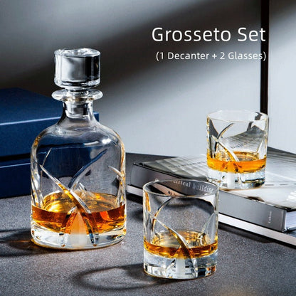 Whiskey Glasses Set Davinci Italian with Decanter – Made in Italy | Urban, Skultura, Touch & Grosseto