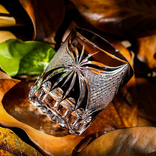 Whiskey Glass Edo Kiriko Lepidoptera – Japanese Cut Crystal Butterfly Tumbler
