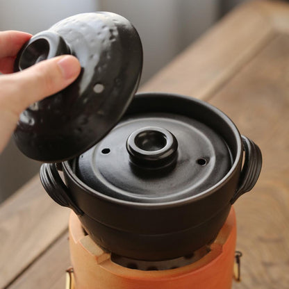 Clay Pot Mini Earthenware Cooking Pot Single Serving Japanese Donabe Soup Stew Rice Pot Small Claypot