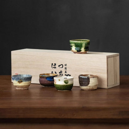 Ceramic Tea Cup Set of 5 – Mino Ware No-no-Shuukaku Harvest