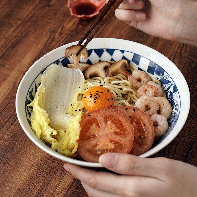 Ramen Bowl | Japanese Mino Ware Imari Handcrafted Imperial Ceramic Bowl