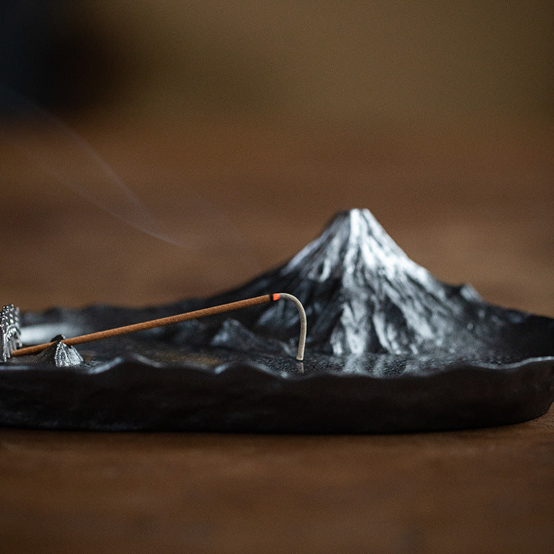 Incense Holder Mount Fuji Tin | Sakasa Fuji Handcrafted
