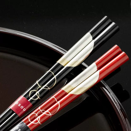 ISSOU Moon Blossom Wooden Chopsticks Wedding Gift Set His Hers