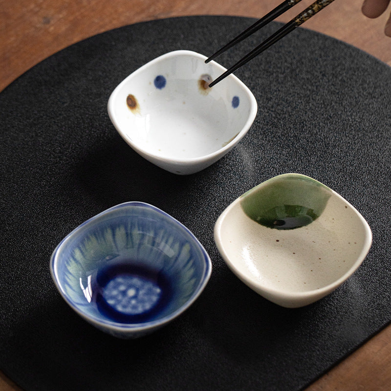 Ceramic Condiment Dish Set of 6 – Mino Ware Wabi Sabi