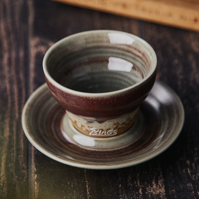 Coffee Cup and Saucer Set – Handcrafted Glazed Ceramic