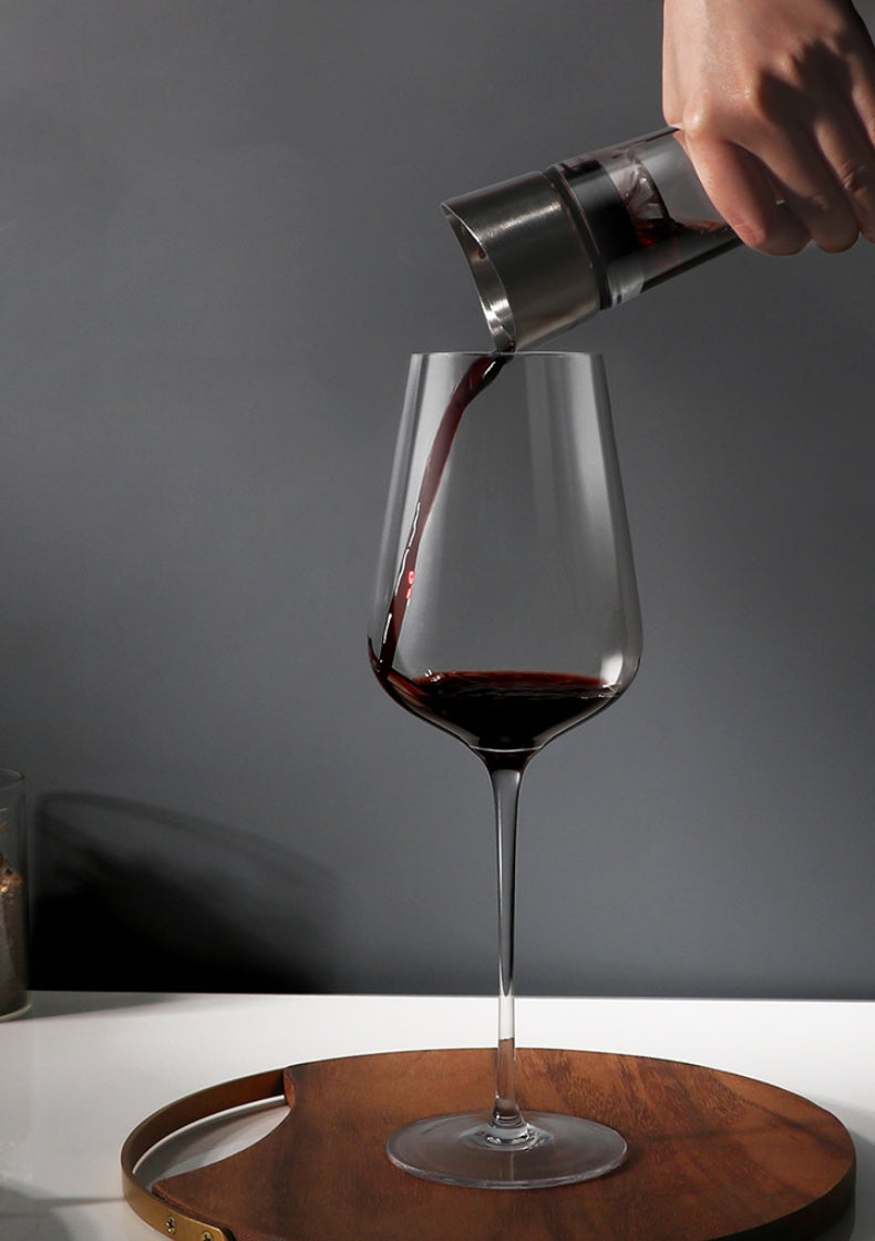 Wine Decanter Waterfall Crystal Glass – Handcrafted Aerating Red Wine Decanter with Cascade Design