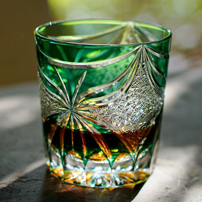 Whiskey Glass Edo Kiriko Lepidoptera – Japanese Cut Crystal Butterfly Tumbler