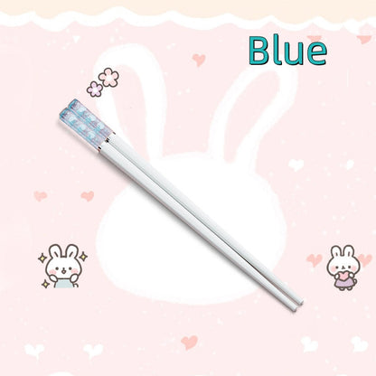 Kids Chopsticks with Case – Bunny Design Children Training Chopsticks BPA-Free