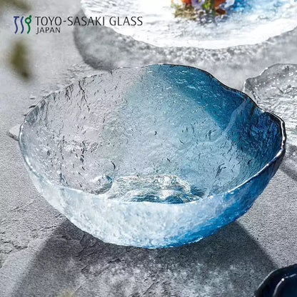 Japanese Glass Plate & Bowl Set – Seiro Pure Dew Tableware Collection