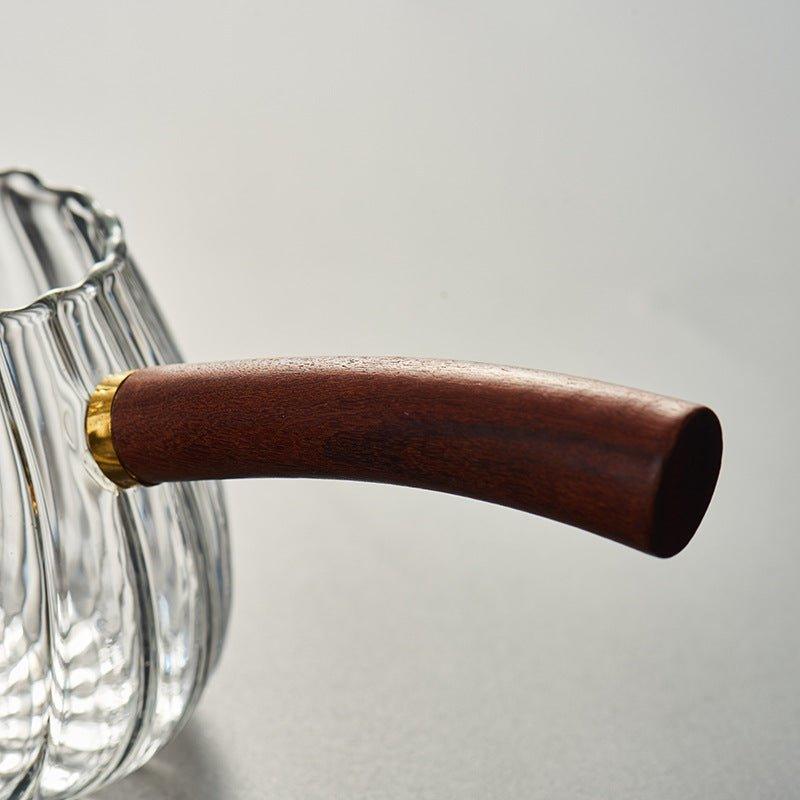 Glass Pot Wooden Handle Stovetop Borosilicate Clear Cooking Pot