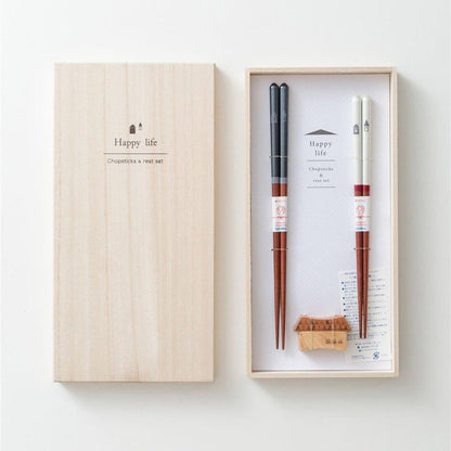Chopsticks Set ISHIDA Happy Life | Couples Lacquer Gift Box