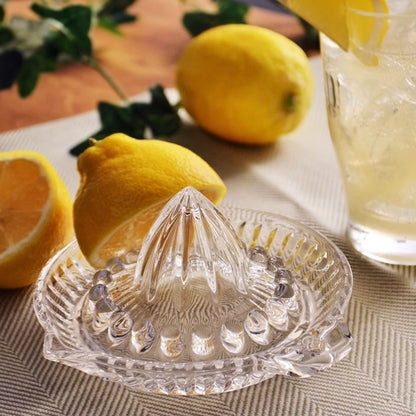 Glass Juicer Set – Citrus Squeezer with 2 Tall Drinking Glasses