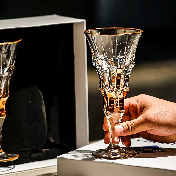 Crystal Wine Decanter Set – Bohemia Royal Gold Bohemian Glass