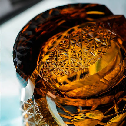 Crystal Whiskey Glass Night Jewel | Edo Kiriko Handcrafted Barware