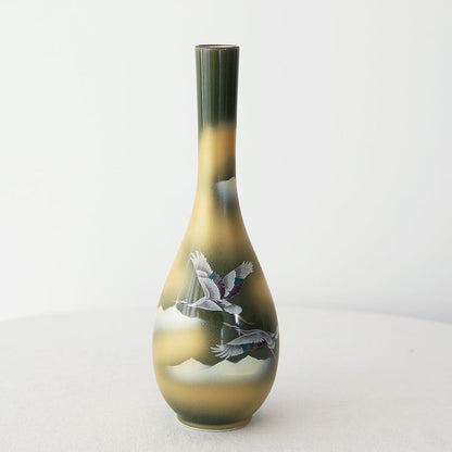 Japanese Ceramic Vase – Kutaniyaki Cloud Landscape Collection