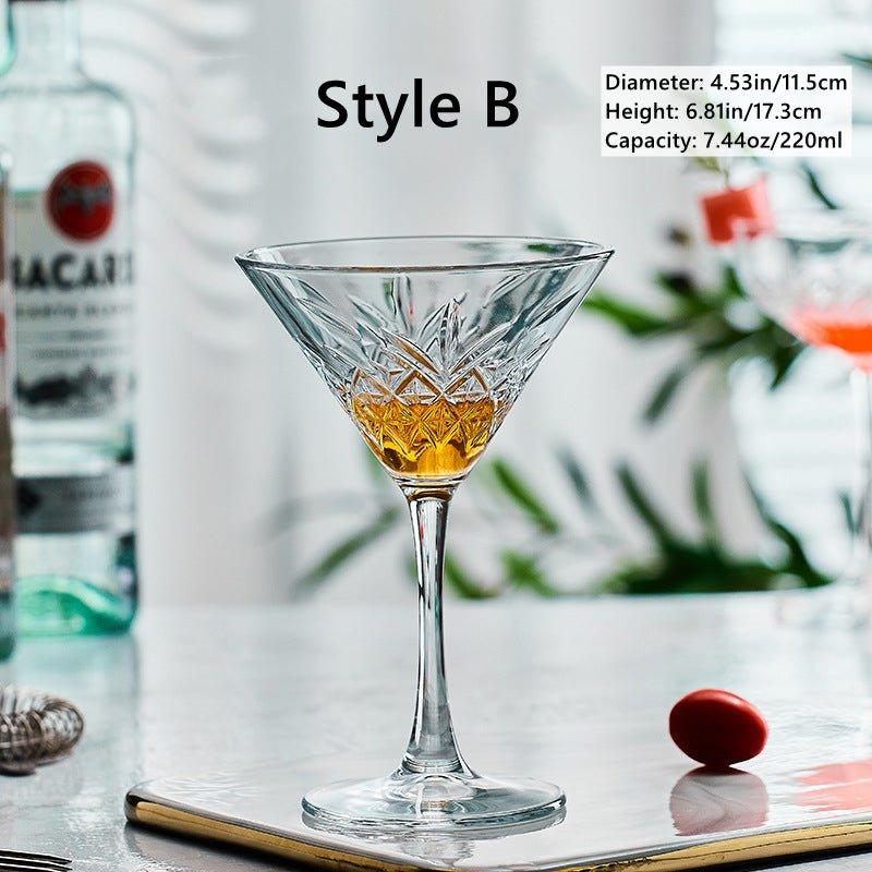 Martini Glasses Set of 2 – Patterned Cocktail Glassware