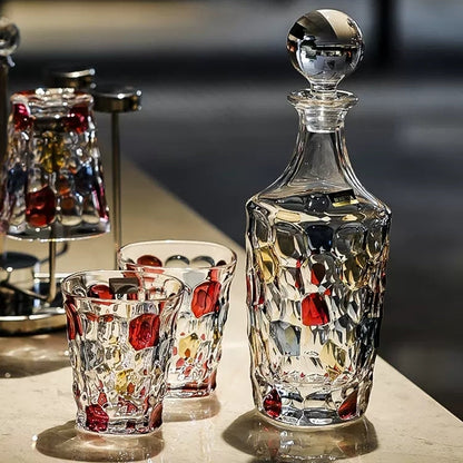 Crystal Whisky Decanter Set – Bohemia Radiant Spectrum Bohemian Glass
